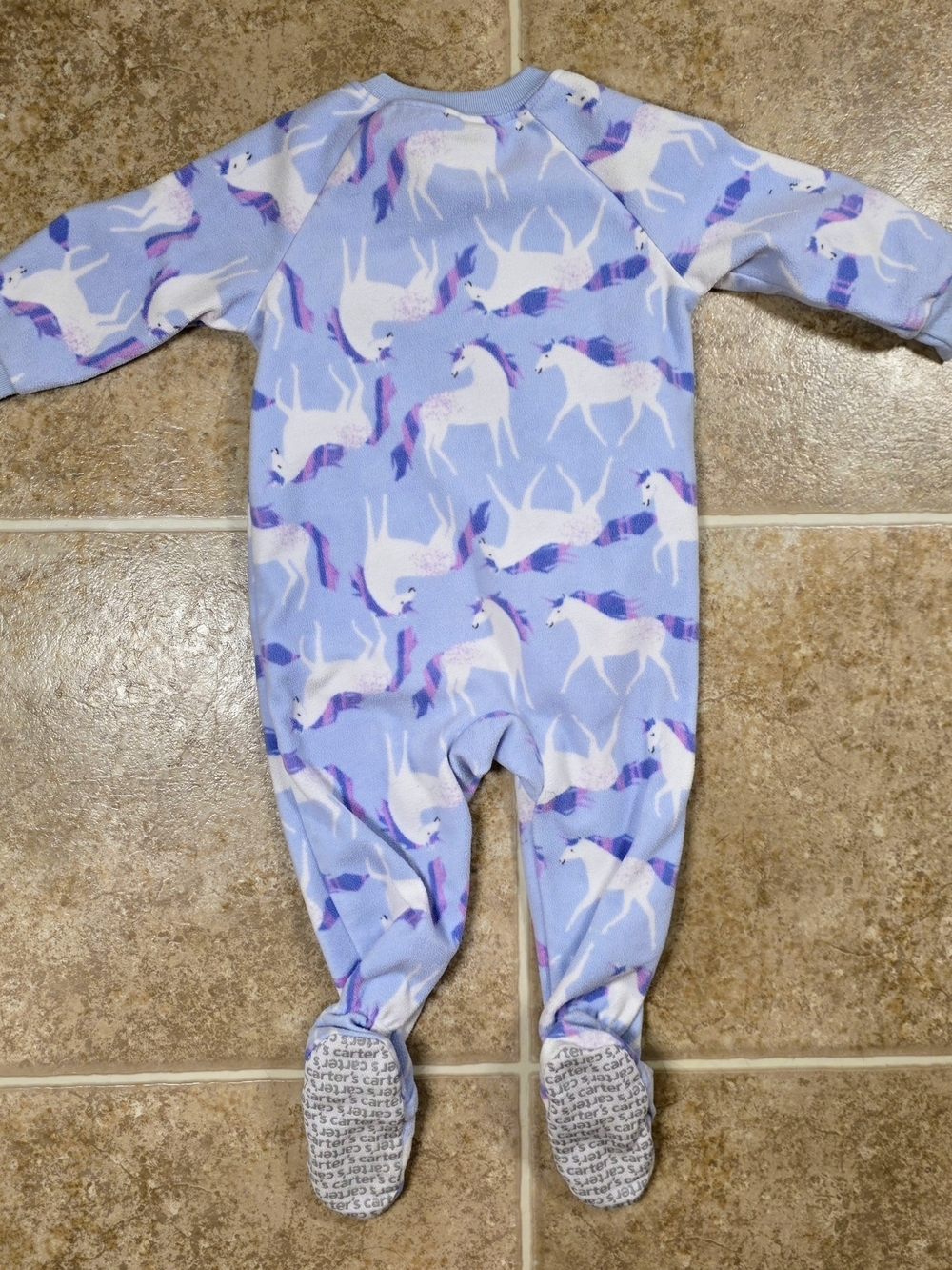Carter’s 12M Unicorn & Cloud Fleece Footie Pajama Bundle - Picture 13 of 15